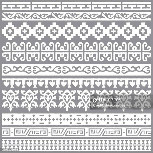 antique turkish rug seamless pattern - carpet texture stock illustrations