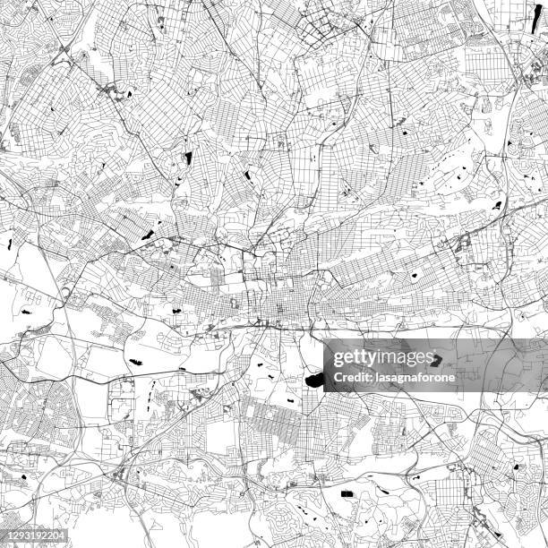 johannesburg, south africa vector map - johannesburg stock exchange stock illustrations