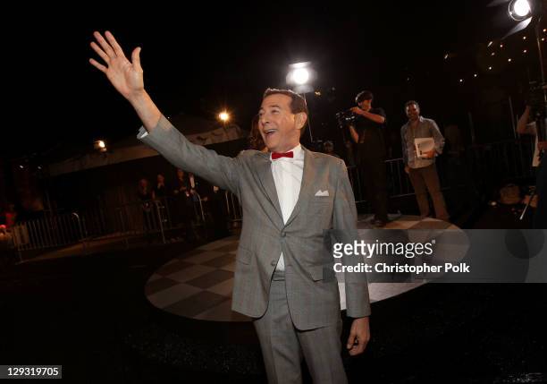 Actor Paul Reubens arrives at Spike TV's "SCREAM 2011" awards held at Universal Studios on October 15, 2011 in Universal City, California.