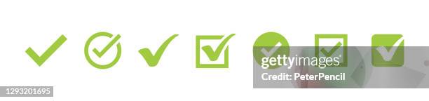 check mark icon set. vector stock illustration - voting booth stock illustrations