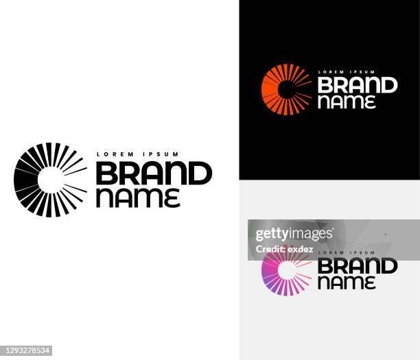 illustrations, cliparts, dessins animés et icônes de ensemble de logo c - lettre c