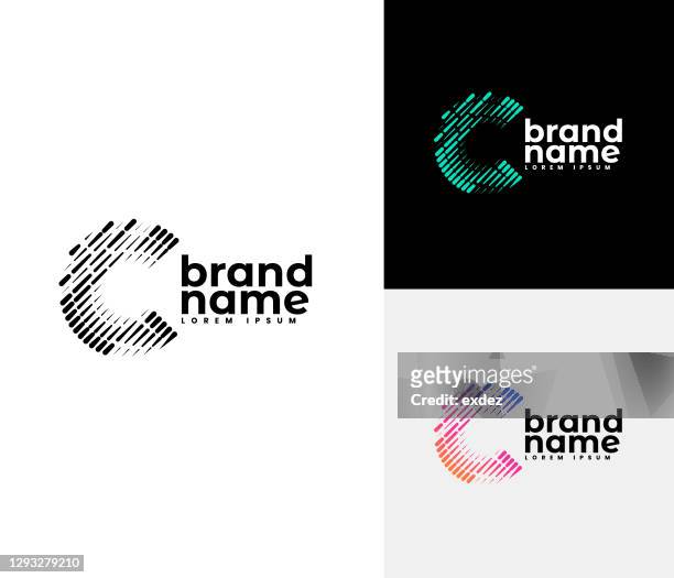 c logo set - c logo stock illustrations