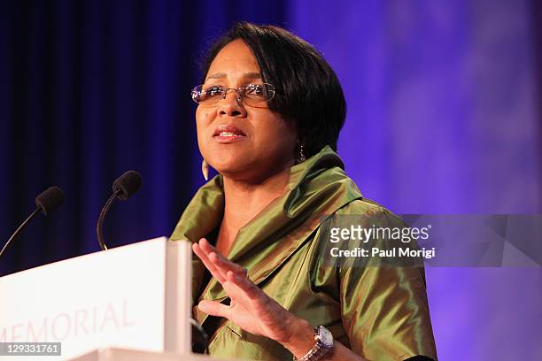Rosalind Brewer, Executive Vice President and President of Walmart East speaks during the Martin Luther King, Jr. Memorial Dream Gala at Hilton Hotel...