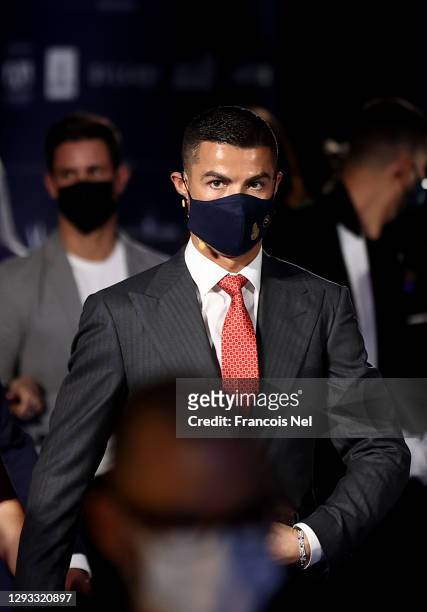 Cristiano Ronaldo attends the Dubai Globe Soccer Awards at Armani Hotel Dubai on December 27, 2020 in Dubai, United Arab Emirates.