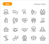 Care Icons - Line Series - Editable Stroke