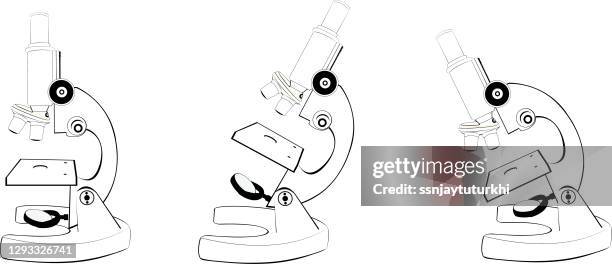 microscope, - microscope lens stock illustrations