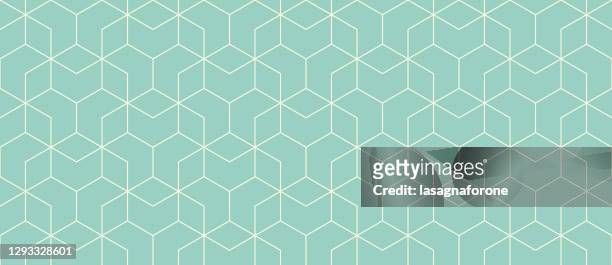 seamless geometric vector pattern - star teal stock illustrations