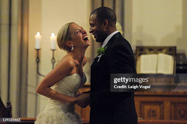 Sports anchor Lindsay Czarniak and MSNBC anchor and NBC News correspondent Craig Melvin get married on October 15, 2011 in Washington, DC.