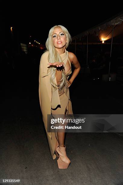 In this handout image provided by Getty Images, Lady Gaga attends “A Decade of Difference: A Concert Celebrating 10 Years of the William J. Clinton...