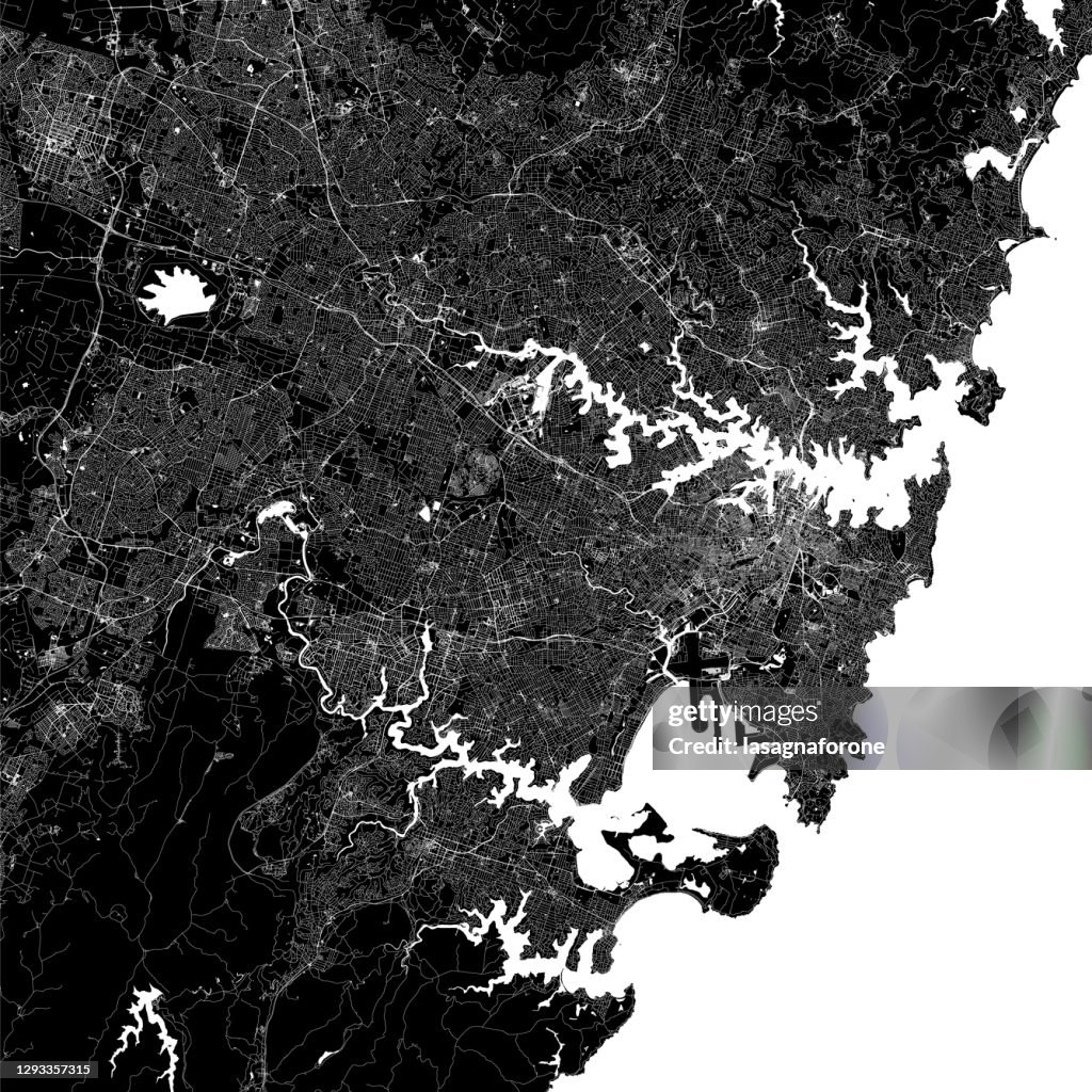 Sydney, Australia Vector Map