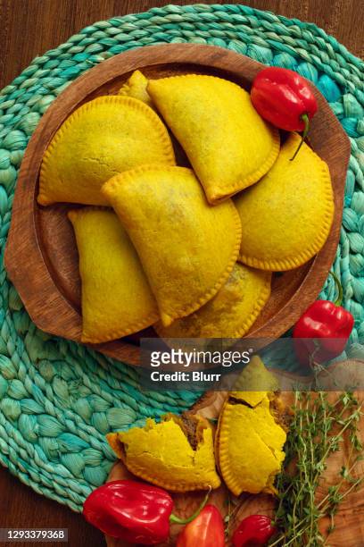 jamaican beef patties - jamaican culture stock pictures, royalty-free photos & images