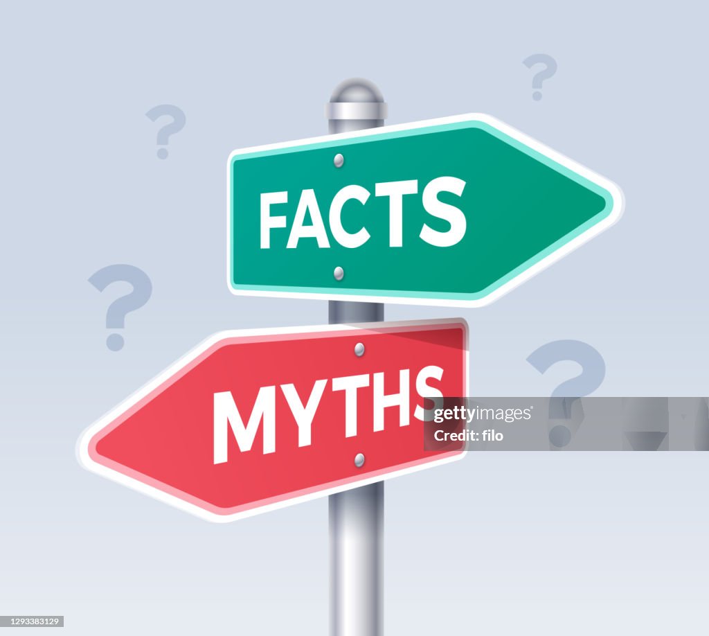 Facts and Myths Arrow Choice Direction Sign