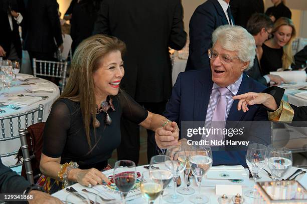 Princess Haya of Jordan and Gert Rudolf Flick attend charity auction in aid of the Bianca Jagger Human Rights Foundation at Phillips de Pury And...