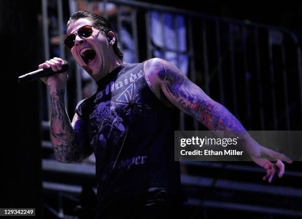 Ax7 Singer Avenged Sevenfold singer M. Shadows performs during the 48 Hours ...