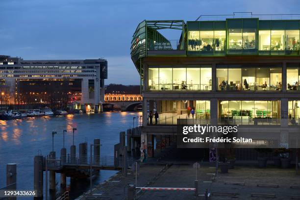 The French Finance Ministry building, also known as Bercy and the French Fashion Institute in Paris , around the Quai d'Austerlitz, in the 13th...