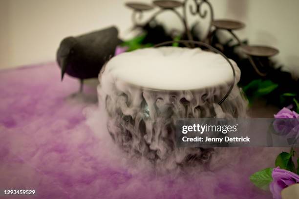 bubbling cauldron - cauldron stock-fotos und bilder