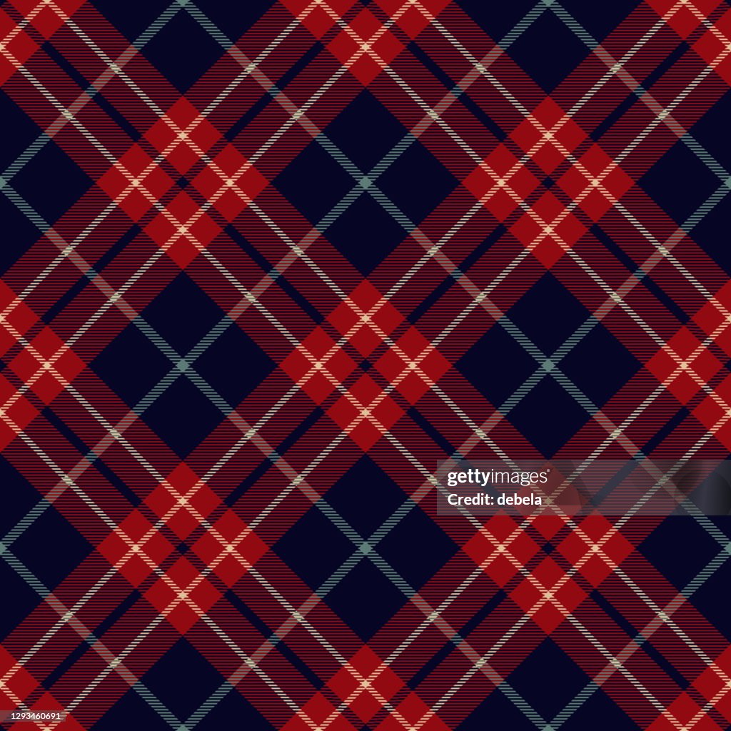 Scotland Pattern Blue Scottish Tartans Blue