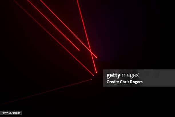 laser beams - laser experiment stock pictures, royalty-free photos & images