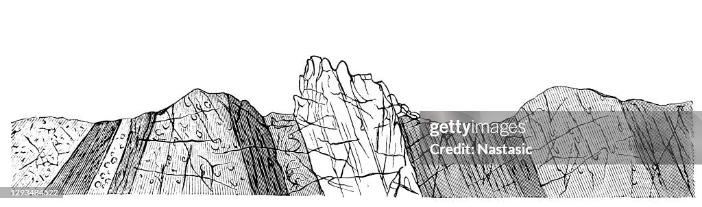 Intersection through Pfahl ,150-kilometre-long quartz vein that runs through the northeastern Bavarian Forest in Germany