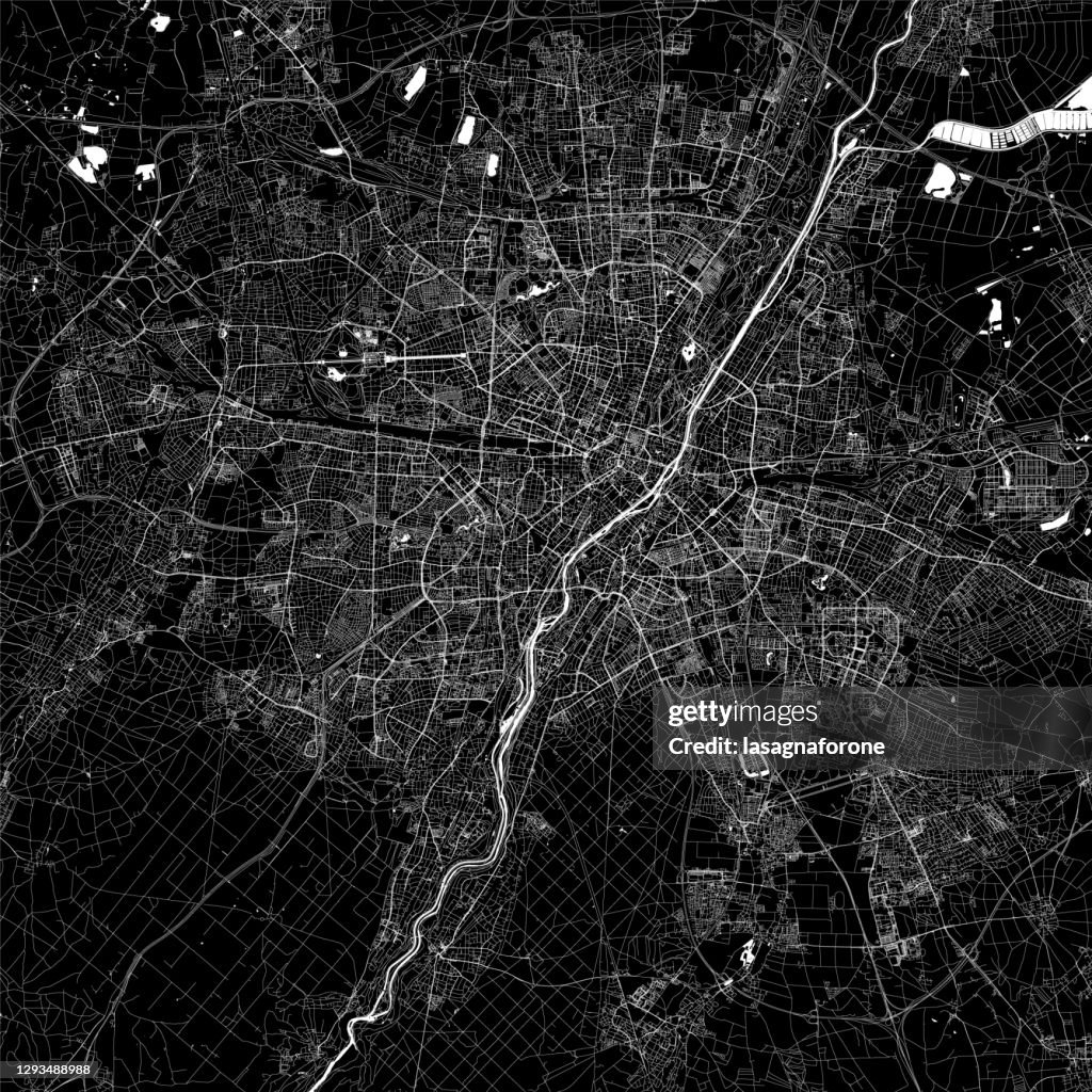 Munich, Germany Vector Map