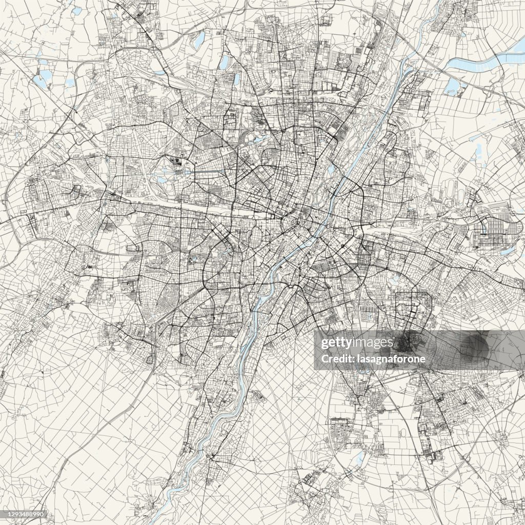 Munich, Germany Vector Map