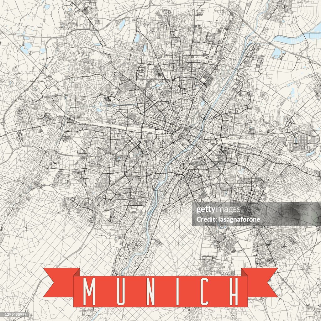 Munich, Germany Vector Map
