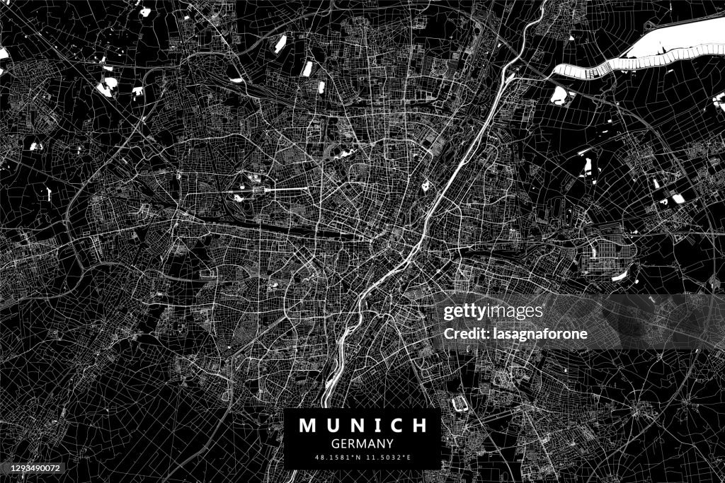 Munich, Germany Vector Map