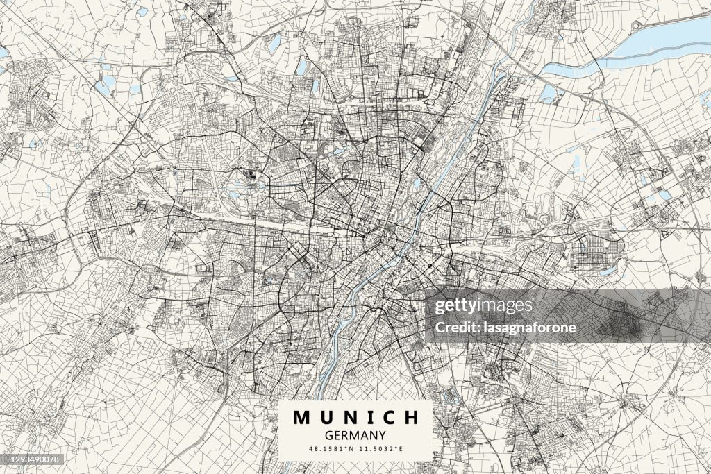 Munich, Germany Vector Map