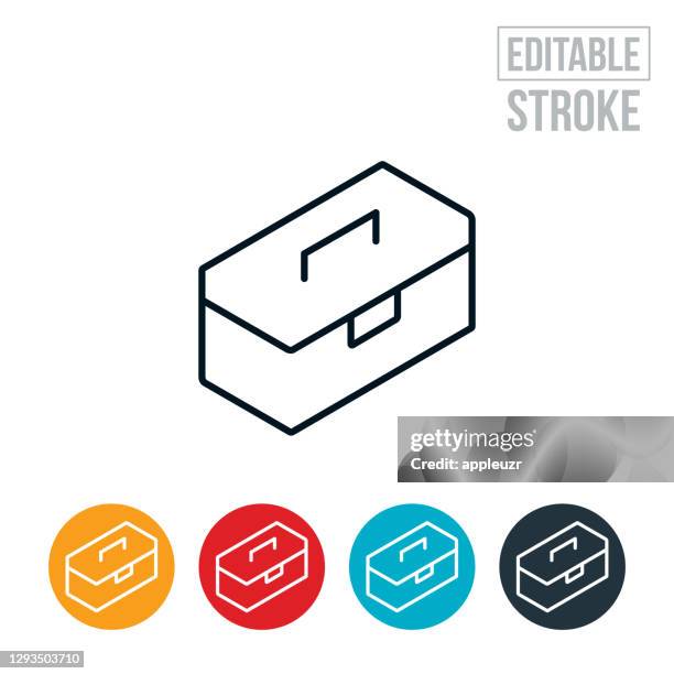 toolbox thin line icon - editable stroke - toolbox stock illustrations