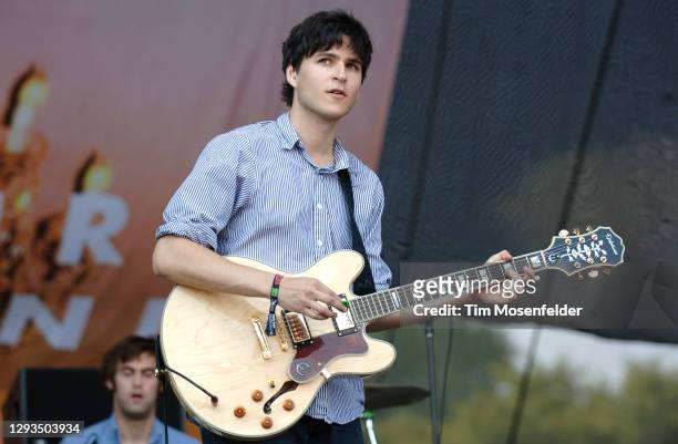 Ezra Koenig of Vampire Weekend performs during the Austin City Limits Music Festival at Zilker Park on September 26, 2008 in Austin, Texas.