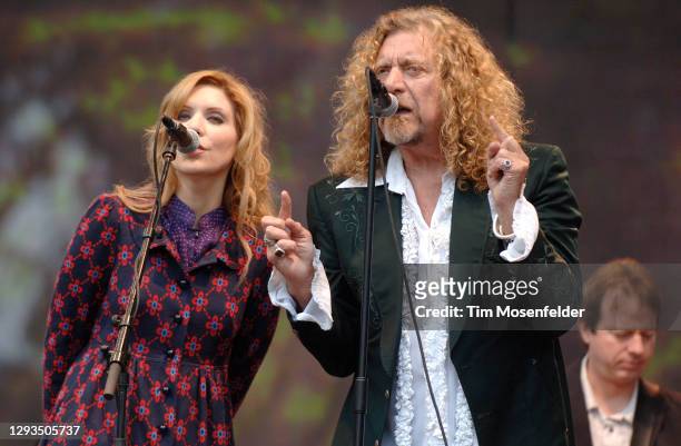 Alison Krauss and Robert Plant perform during Hardly Strictly Bluegrass in Golden Gate Park on October 3, 2008 in San Francisco, California.