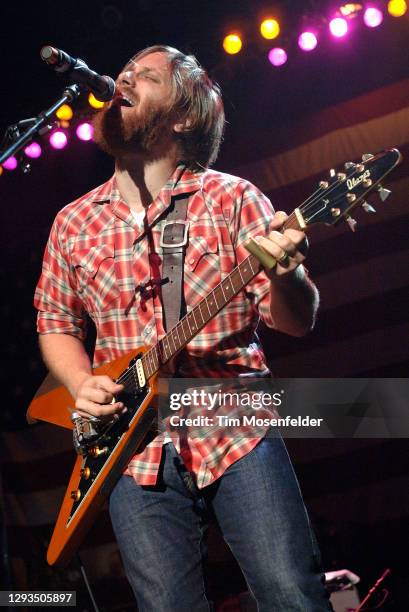 Dan Auerbach of The Black Keys performs during "This Land is Your Land" at Chronicle Pavilion on September 20, 2008 in Concord, California.