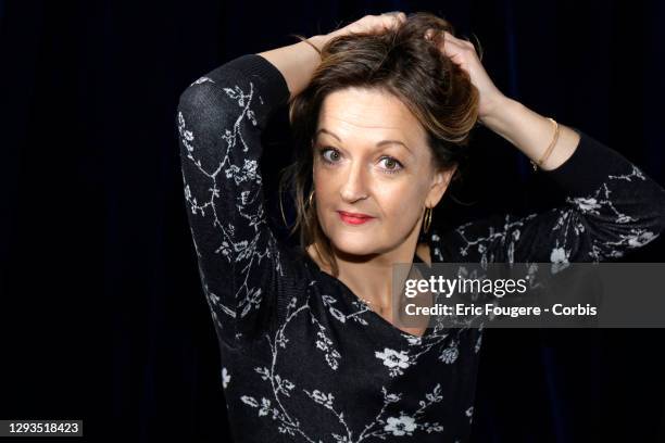 Actress Anne Girouard poses during a portrait session in Paris, France on .