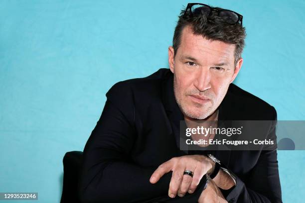 Tv host Benjamin Castaldi poses during a portrait session in Paris, France on .