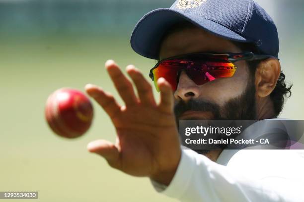 Ravindra Jadeja of India fields during day four of the Second Test match between Australia and India at Melbourne Cricket Ground on December 29, 2020...