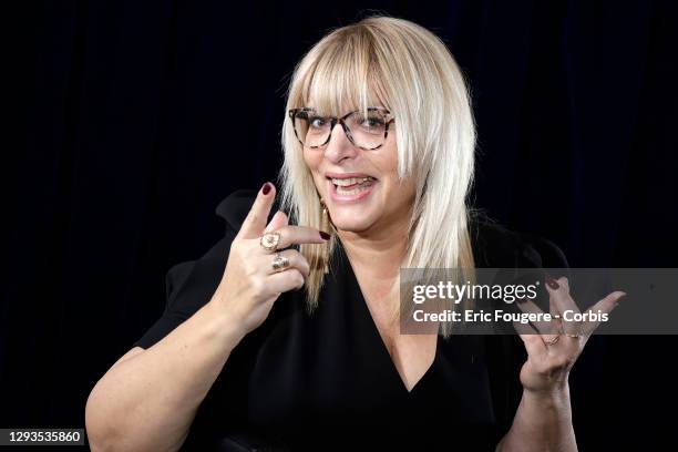 Tv and radio host Caroline Diament poses during a portrait session in Paris, France on .