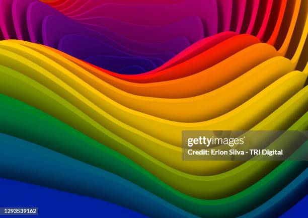 elegant abstract curves background with colorful gradient - cmyk farbmodell stock-fotos und bilder