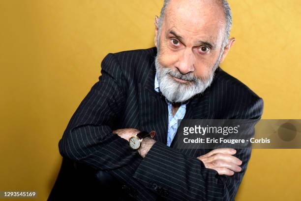 Singer and Actor Guy Marchand poses during a portrait session in Paris, France on .