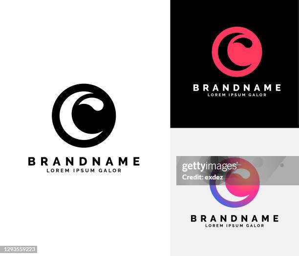 illustrations, cliparts, dessins animés et icônes de ensemble de logo c - lettre c