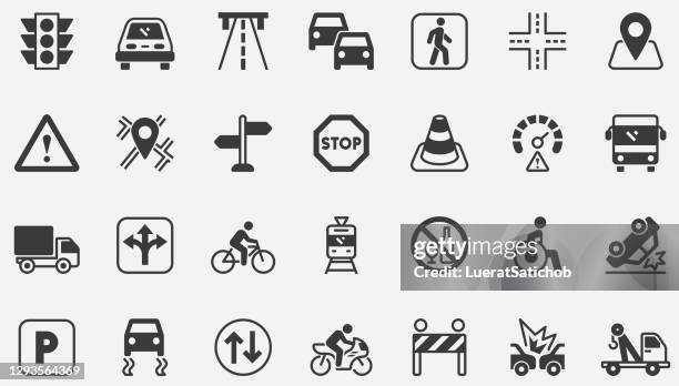 verkehrskonzept-symbole - tow truck icons stock-grafiken, -clipart, -cartoons und -symbole