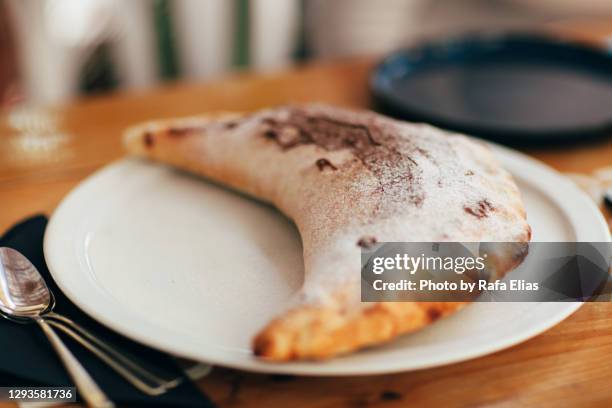 chocolate calzone - calzone stock-fotos und bilder