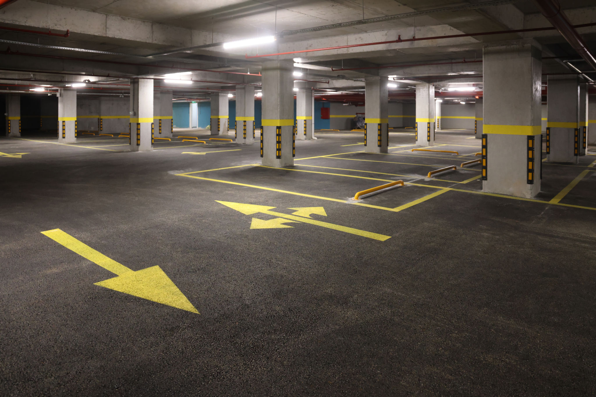 parking lot arrows
