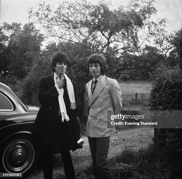 Keith Richards and Mick Jagger of rock group the Rolling Stones, UK, 27th May 1967.