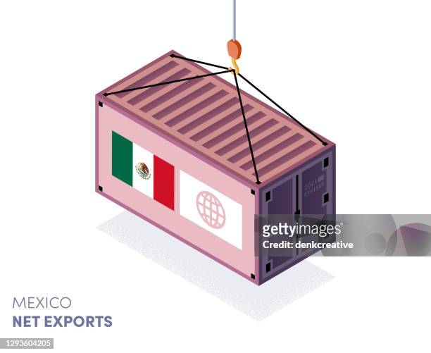 mexico trade agreements infographic design - pact for mexico stock illustrations