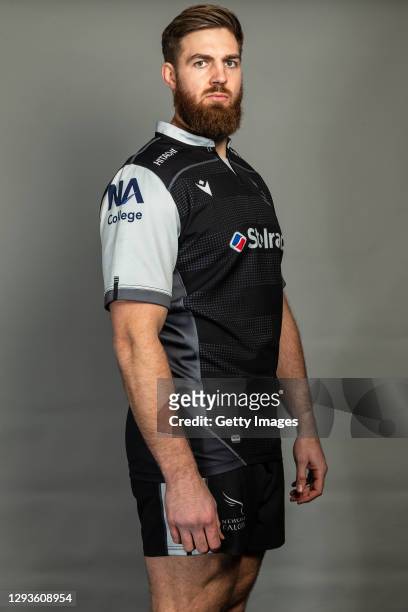 Toby Salmon poses for a portrait during the Newcastle Falcons squad photo call for the 2020-21 Gallagher Premiership Rugby season on December 22,...