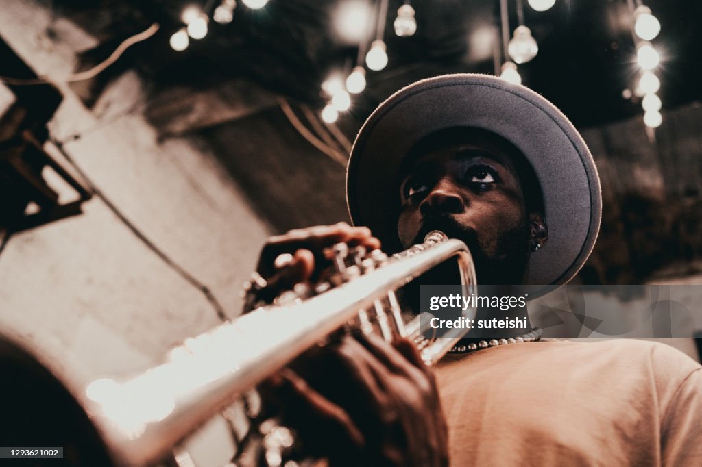 The trumpet player