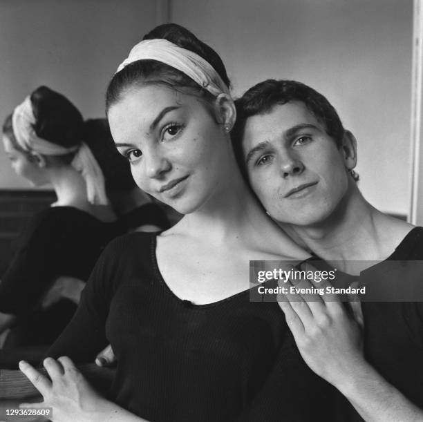 Young ballet dancers Georgina Sibley and Wayne Sleep at the Royal Ballet School in London, UK, 2nd July 1966.