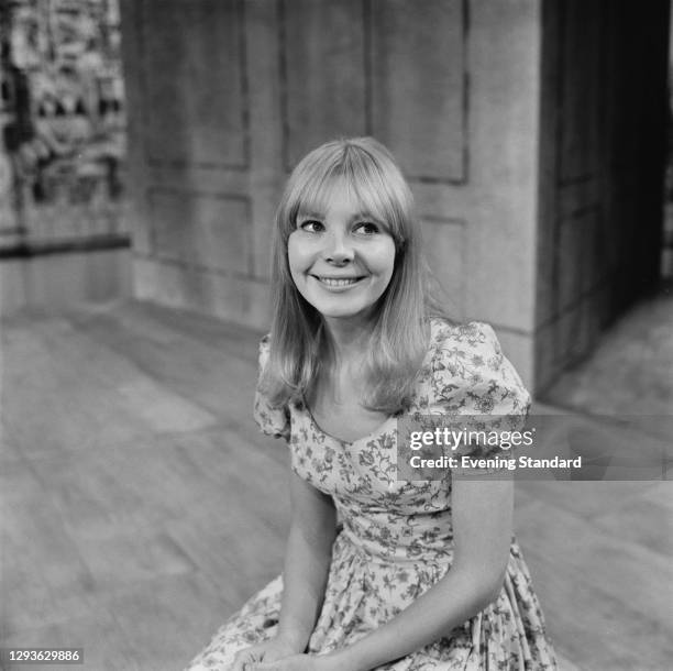 English actress Barbara Ferris during rehearsals for the play 'A Chaste Maid in Cheapside' by Thomas Middleton at the Royal Court Theatre in London,...