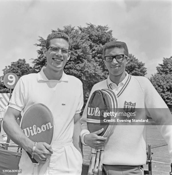 American tennis players Clark Graebner and Arthur Ashe , UK, 8th June 1966.