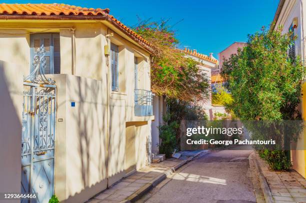 street in the old town of athens, greece - plaka stock pictures, royalty-free photos & images